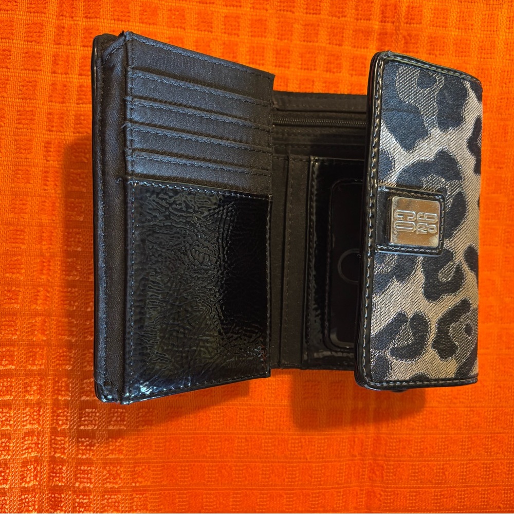 Nine & Co. Black and Gray Animal Print Wallet - Picture 3 of 4